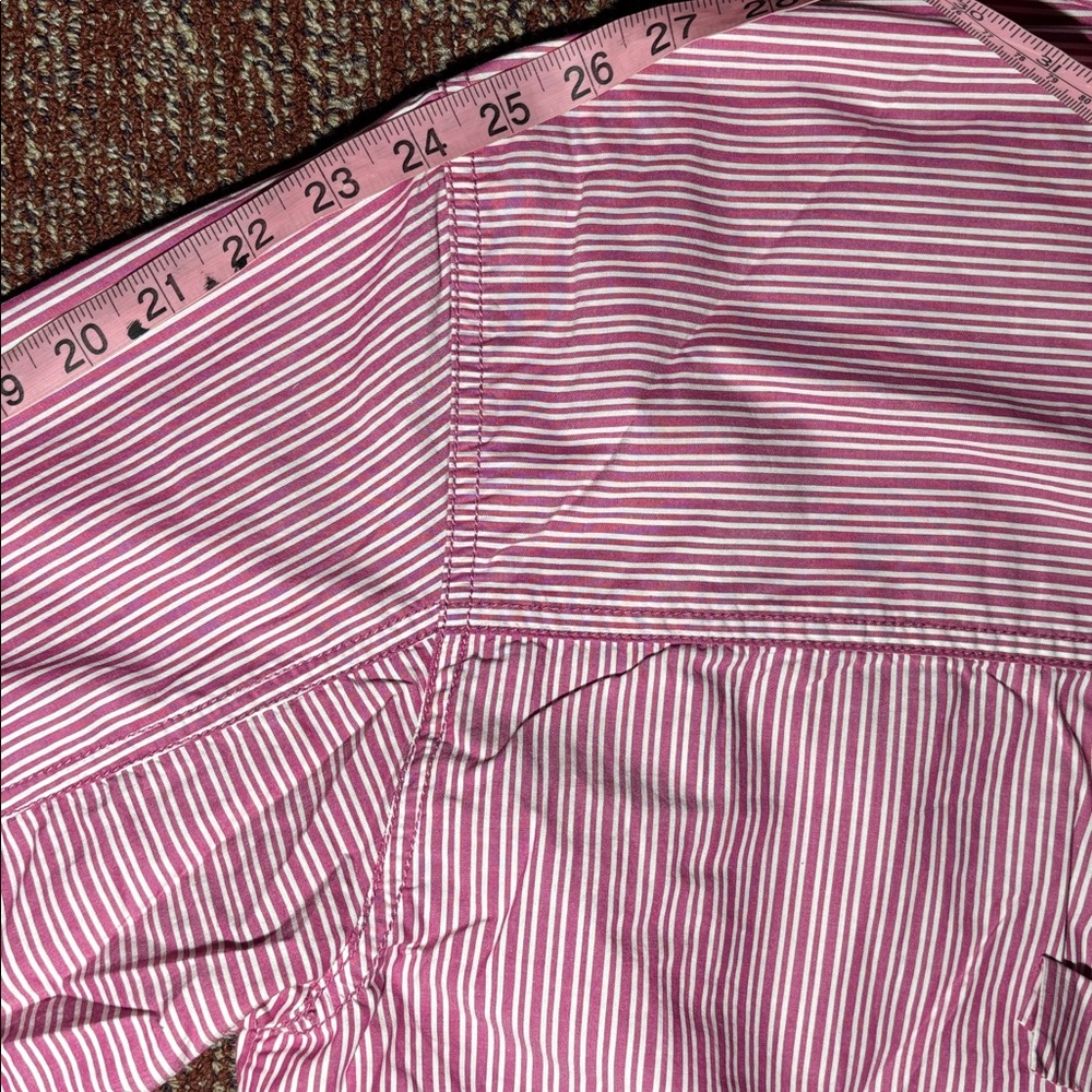 Free People Striped Button-Up Shirt small open back bow detail seasucker stripe - Picture 12 of 13